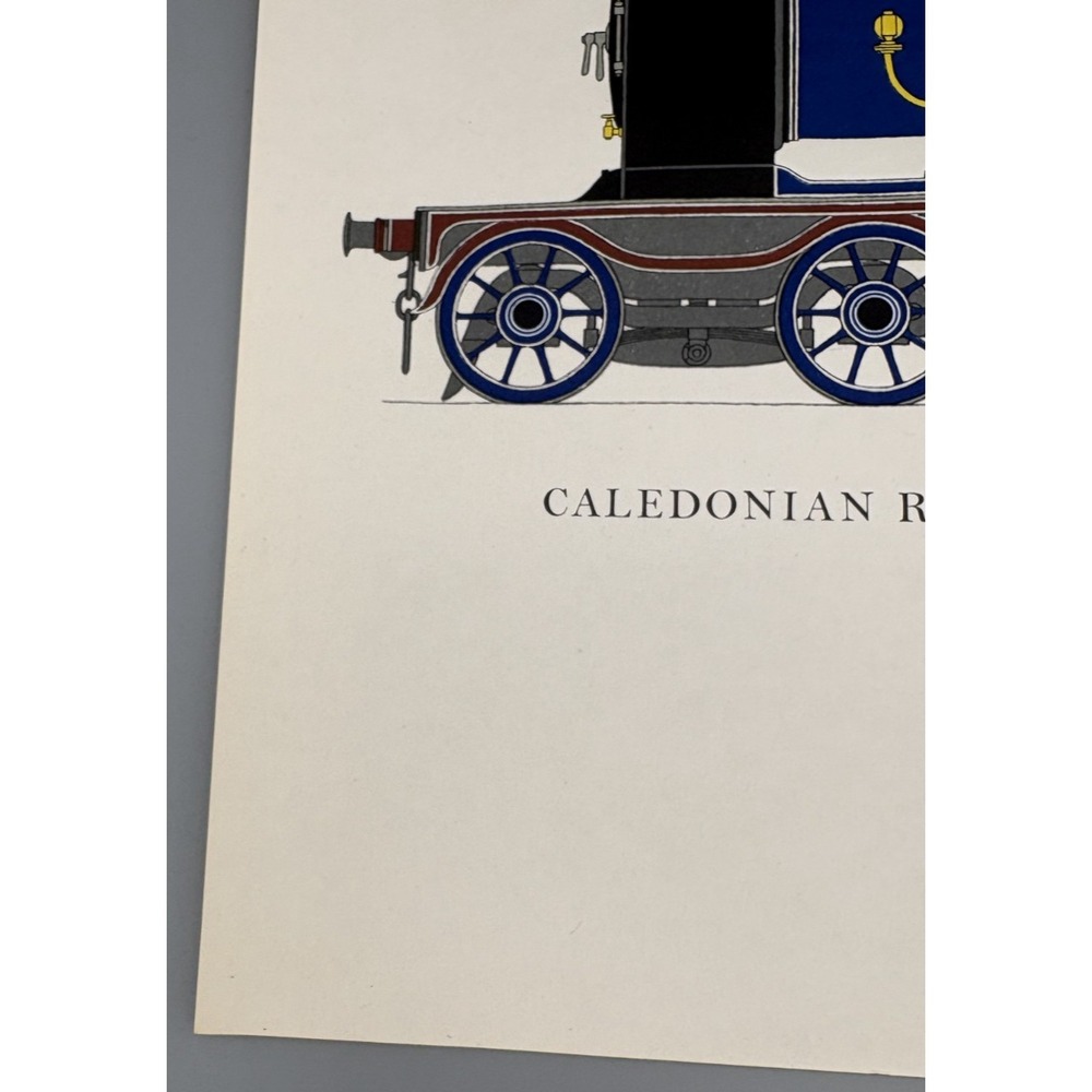 Caledonian Railway No. 123 Railroad Train Art Print‎ Lithograph 10" x 17.2" - Picture 4 of 8